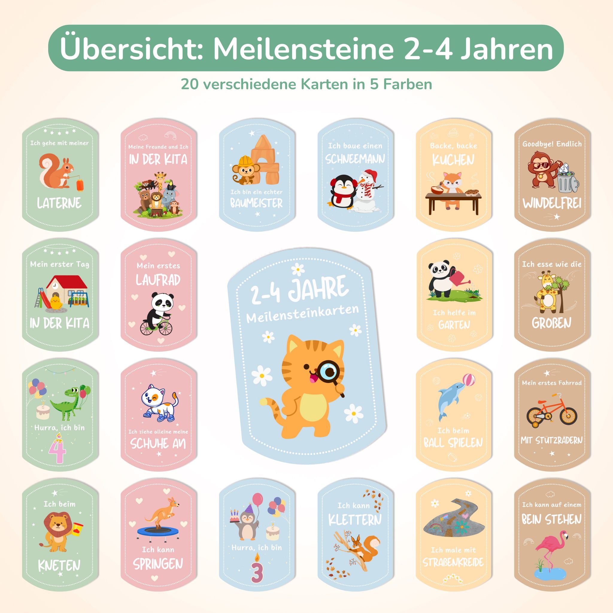 Basis Meilensteinset - 60 Karten inkl. Zeitkapsel