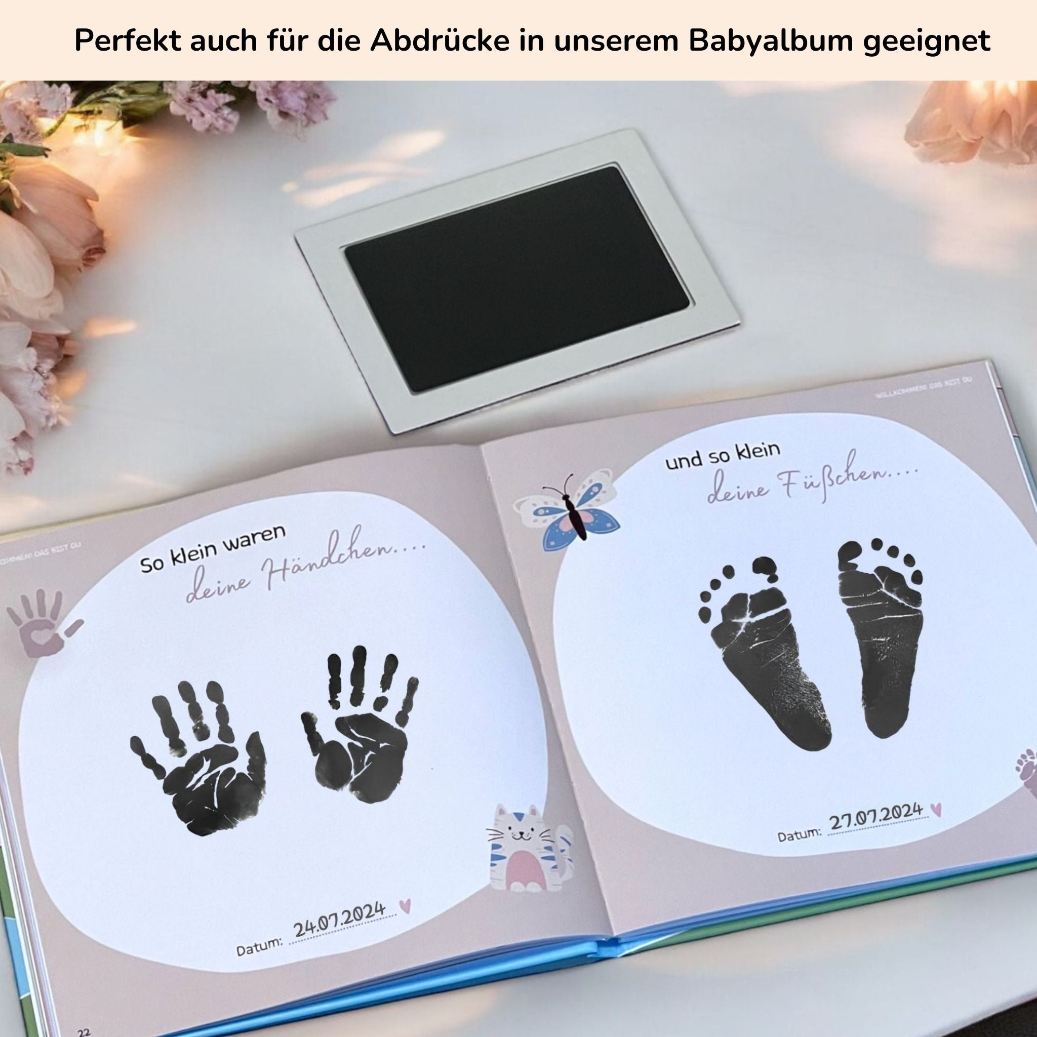 Baby Hand- und Fußabdruck Tintenkissen