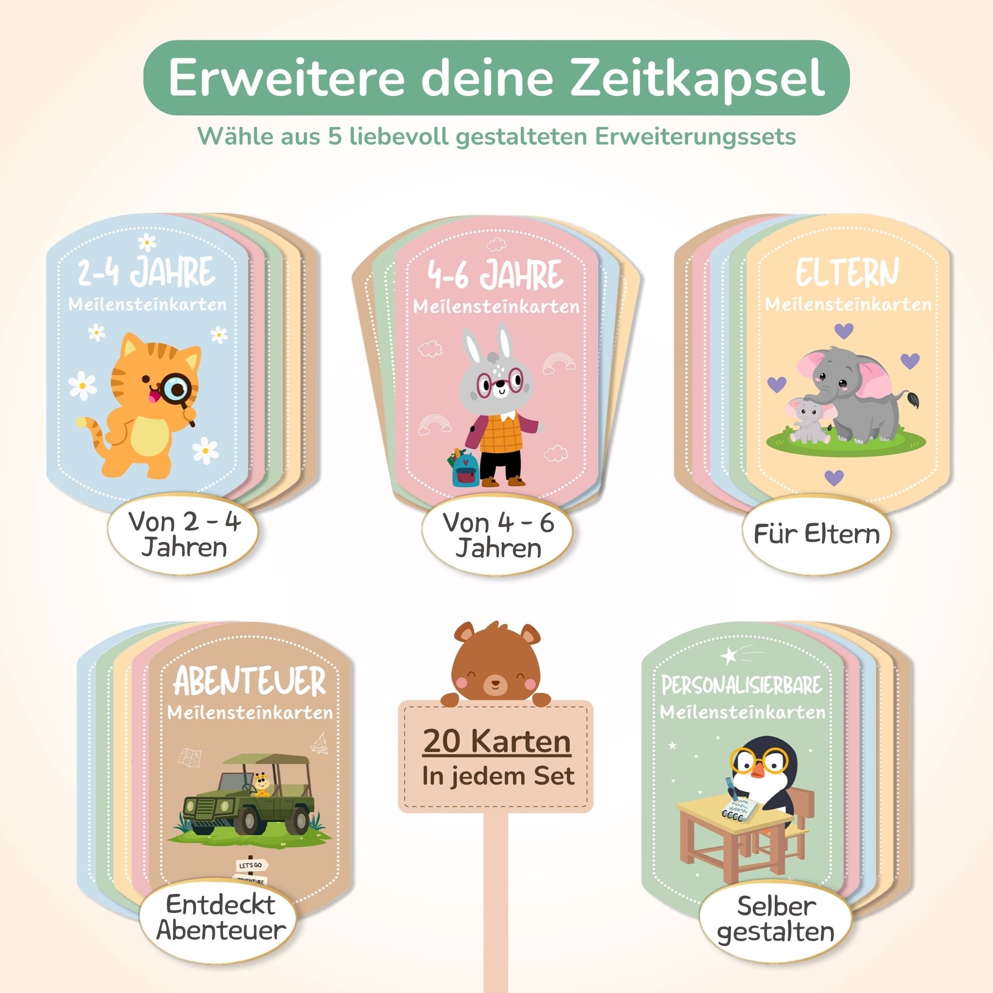 Basis Meilensteinset - 60 Karten inkl. Zeitkapsel
