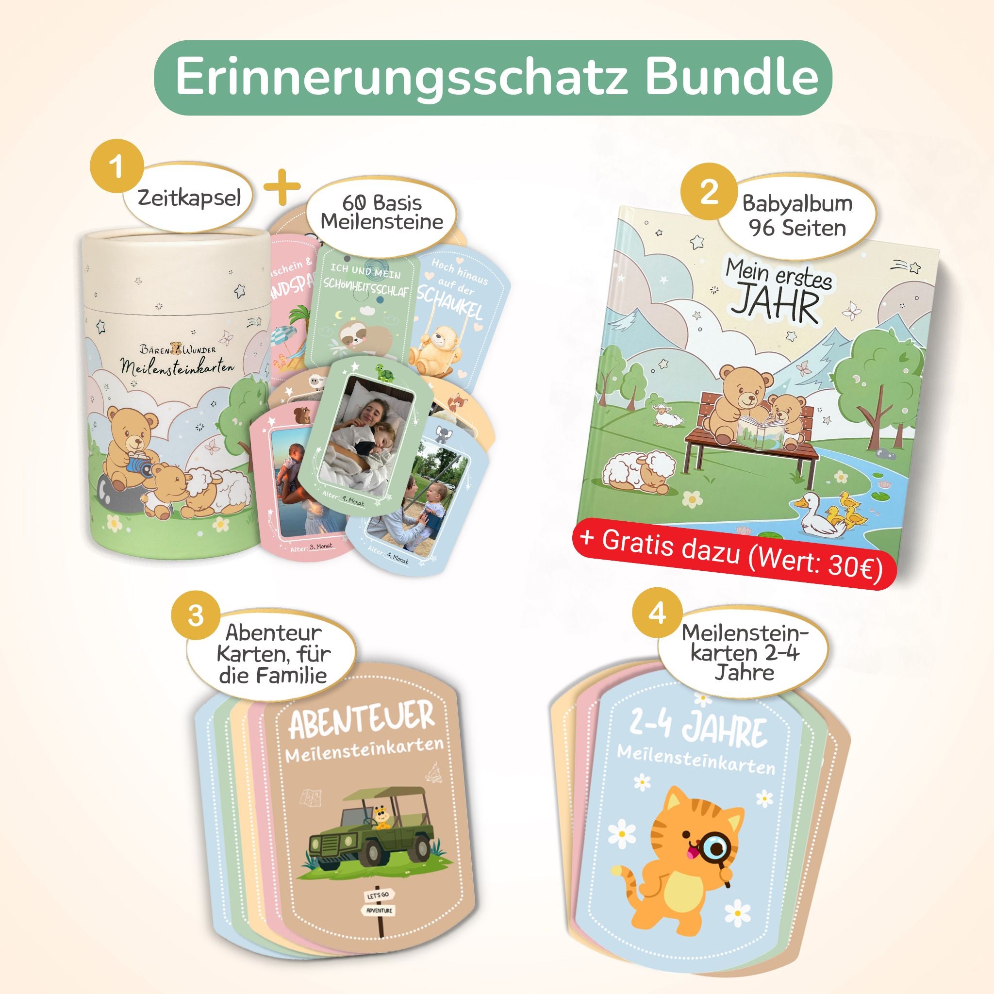 Basis Meilensteinset - 60 Karten inkl. Zeitkapsel