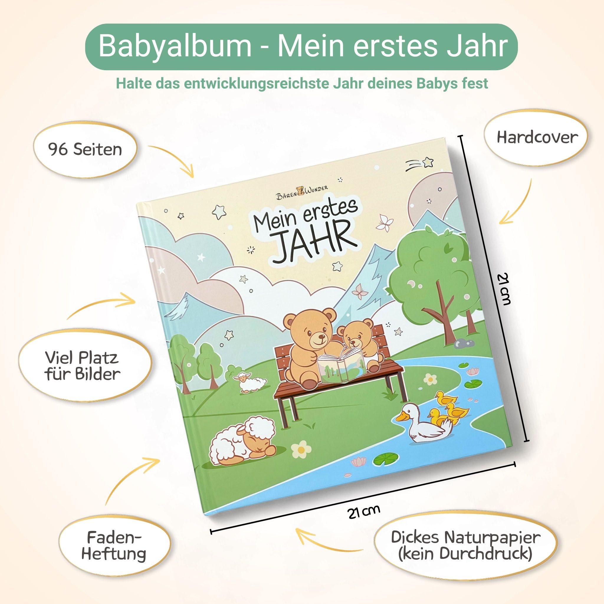 Babyalbum "Mein erstes Jahr" - 96 Seiten
