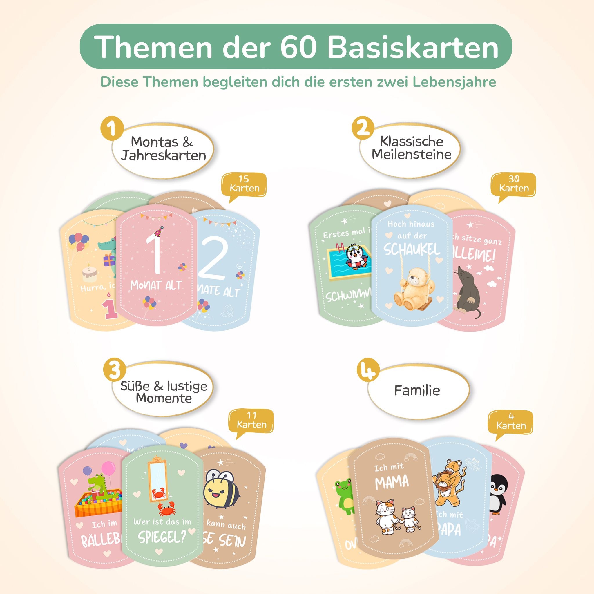 Basis Meilensteinset - 60 Karten inkl. Zeitkapsel