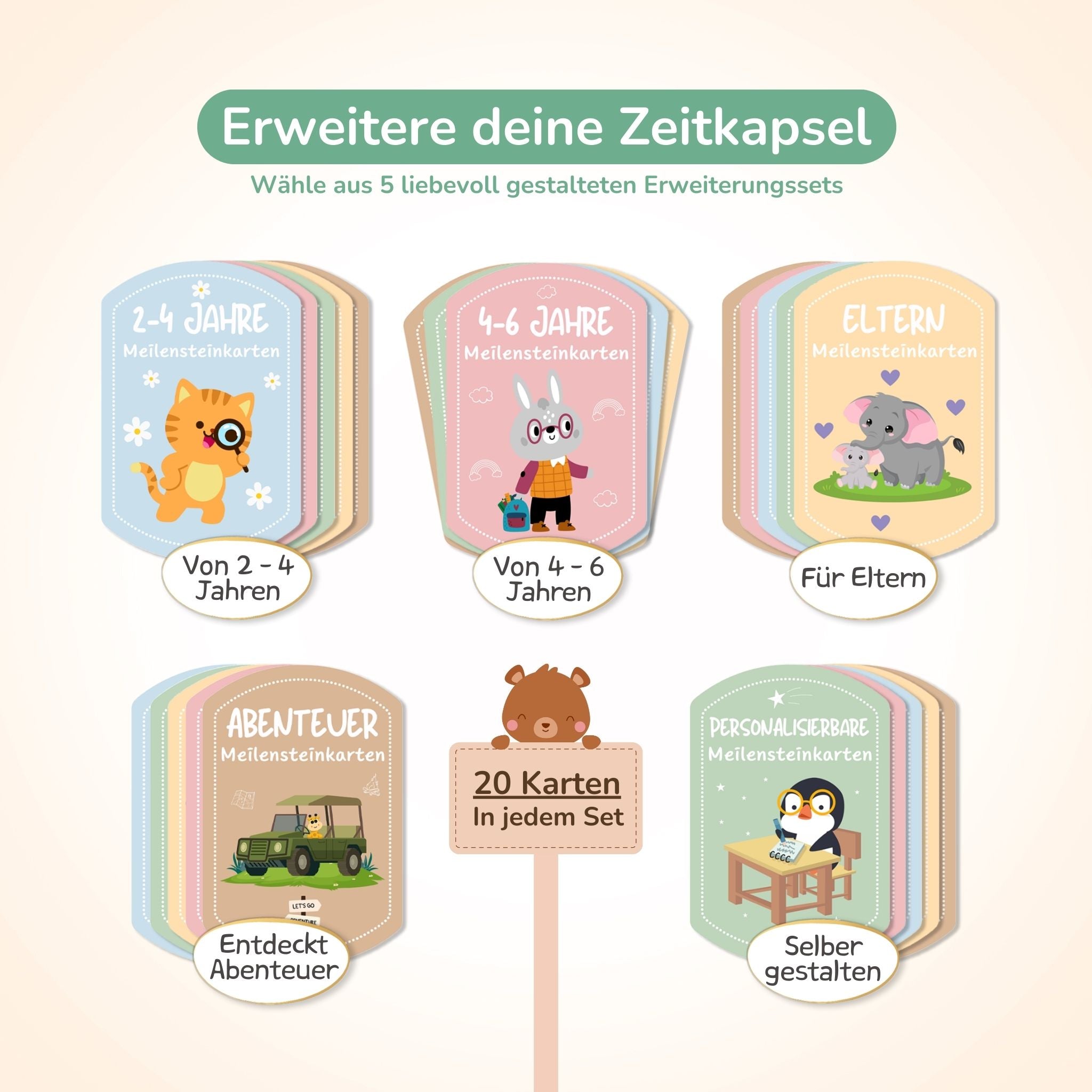 Meilenstein Erweiterungssets - 20 Karten